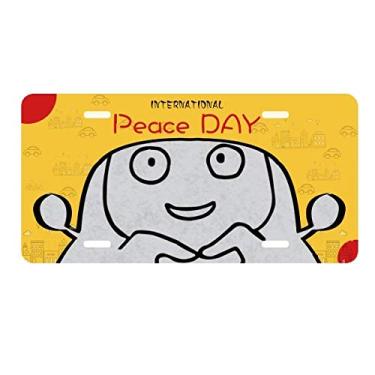 Imagem de DIYthinker Placa de carro com estampa Happy Black Gesture para decoração de carro, dia da paz