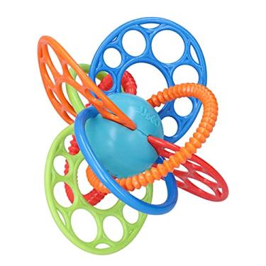 Imagem de Brinquedo de mordedor de chocalho, brinquedo de mordedor flexível macio estável exclusivo para mordedor sensorial Brinquedo de mordedor para bebês para exercícios - a capacidade de agarrar