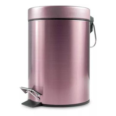 Imagem de Lixeira De Banheiro Metal 5 L Rose Gold 27x20x25cm