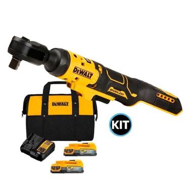 Imagem de Chave Catraca 1/2 Bateria 20V Dewalt Dcf512B-B3 + Kit 2