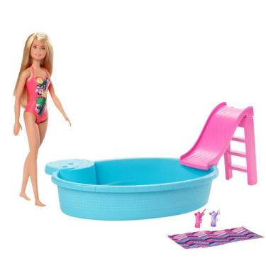 Imagem de Boneca Barbie - Barbie Piscina Com Boneca - Mattel Mattel Mattel