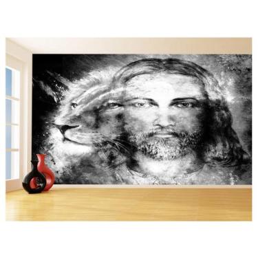 Imagem de Papel De Parede 3D Religioso Jesus Leão De Judá 3,5M Rl88 - Você Decor