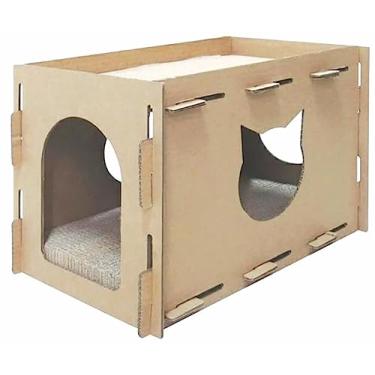 Imagem de Arranhador Toca para Gatos Brinquedo Anti Stress Tipo Casinha
