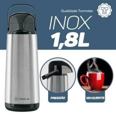 Imagem de Garrafa Térmica Lumina Termolar Pressão 1,8L Inox Bomba Pressão - Café