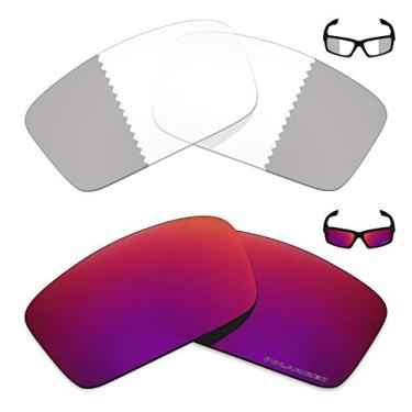 Imagem de Mryok+ 2 pares de lentes de substituição para óculos de sol Oakley Twitch – Cinza eclipse fotocromático/Midnight Sun