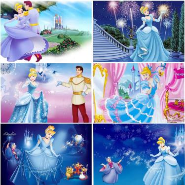 Imagem de Disney Princesa Cinderela Castelo Ariel Branca De Neve Fotografia Backdrops Meninas Baby Shower