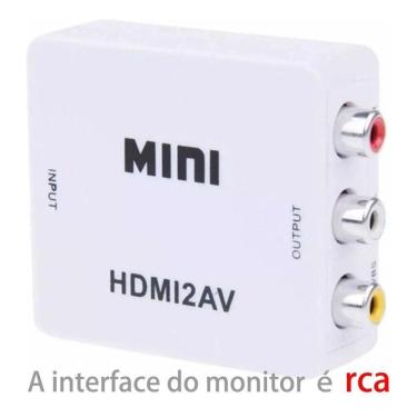Imagem de Mini Adaptador Conversor De Hdmi Para Video 3Rca Av