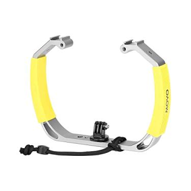 Imagem de Equipamento de mergulho subaquático Movo GB-U80 com suportes para sapata fria, alça de pulso - compatível com GoPro HERO, HERO3, HERO4, HERO5, HERO6, HERO7, HERO8, HERO9, Osmo Action Cam - acessório Scuba GoPro (versão XL)