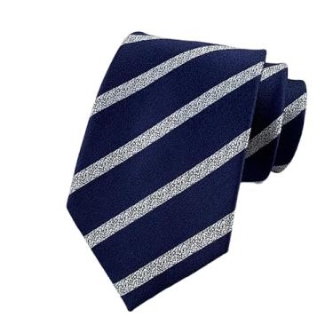 Imagem de GGWMSKRH Gravata masculina 1 peça masculina 8 cm carreira gravata listrada camisa de negócios, I, tamanho �nico