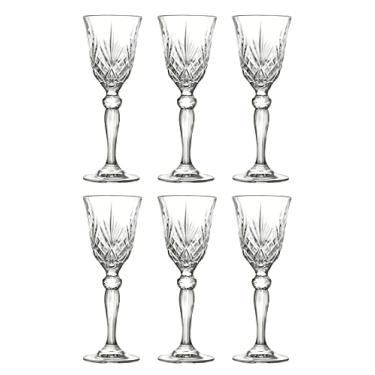 Imagem de Barski Copo de licor - Copos com haste - Conjunto de 6 copos - Vidro de cristal - Projetado - Use para - Xerez - Shot - Vodka - Licor - Cordial - Cada copo tem 50 ml Feito na Europa