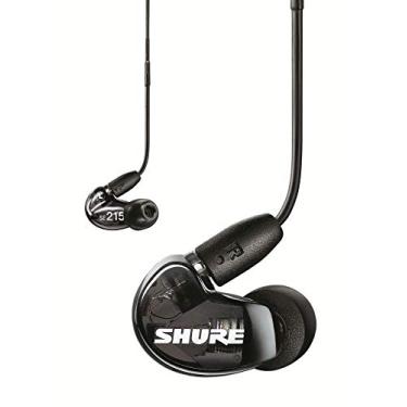 Imagem de Shure SE215 Fones de ouvido com isolamento de som com cabo de 3,5 mm, controle remoto e microfone, preto