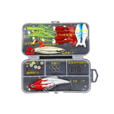 Imagem de Kit 30 iscas camarão artificiais robalo tucunaré corvina