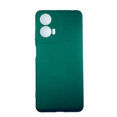 Imagem de Capinha Capa Case Compativel com Moto G24 Power Silicone Macia Aveludada Forro Interno Com Proteção De Câmera Verde Militar