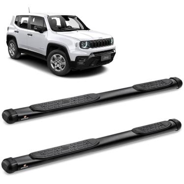 Imagem de Estribo Jeep Renegade 2015 a 2023 Oblongo Preto Keko K1