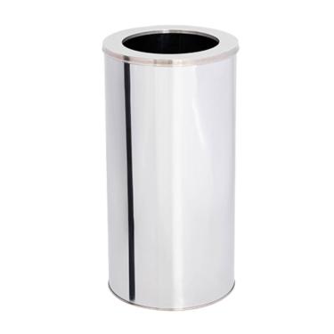 Imagem de Lixeira em Aço Inox 100L Aro Redonda