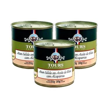 Imagem de Kit 3X: Atum Sólido com Alcaparras em Azeite Tours 255g