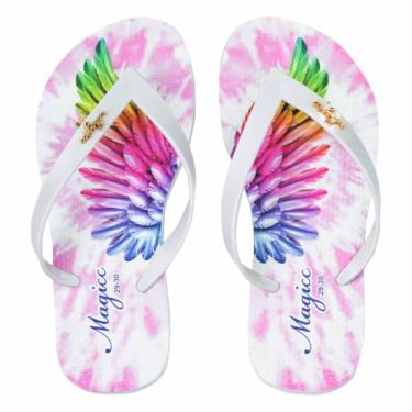Imagem de Chinelo Juvenil Infantil Feminino Sandália Asas Coloridas, Magicc MOCH-007
