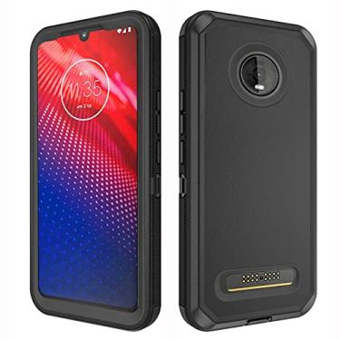 Imagem de Asuwish Capa de telefone para Moto Z4/Moto Z 4 Play/MotoZ4 Force capa de celular híbrida robusta à prova de choque protetora resistente acessórios móveis Motorola 4Z Motoz4Cases MotoZ4Play XT1980-4