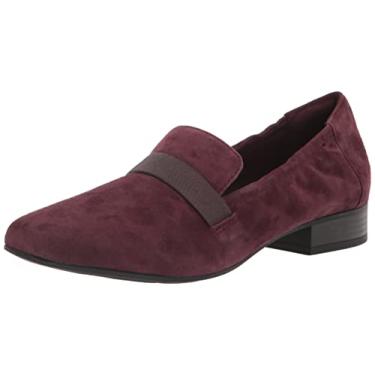 Imagem de Clarks Mocassim feminino Tilmont Eve, Camurça vinho, 10 Wide