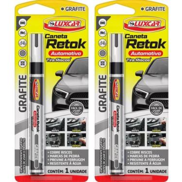 Imagem de Kit 2 Caneta Remove Riscos Pintura Automotiva Carro Moto - Luxcar, Gra