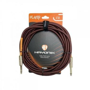Imagem de Cabo Para Instrumentos Player P10 Textil 5m Marrom Hayonik