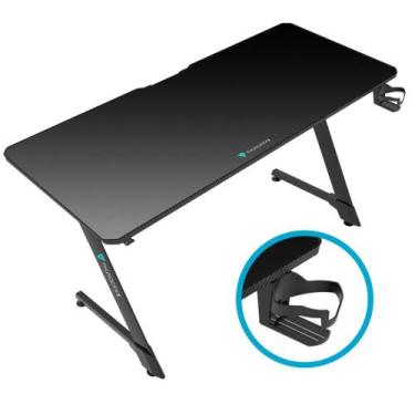 Imagem de Mesa Gamer ThunderX3 Base Aço Reforçado Cor Preto Com Suporte de  Head