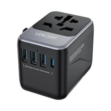 Imagem de Adaptador de Viagem Universal com 3 USB e 1 Type-C PD - Carregamento p