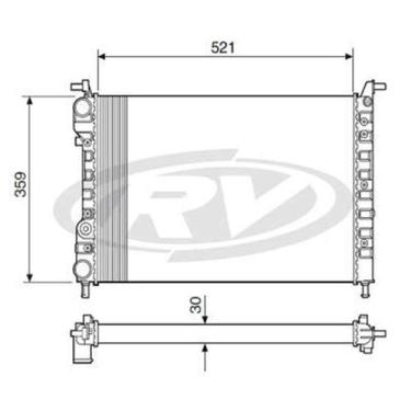 Imagem de Radiador Siena 1999 a 2003 Visconde 12534