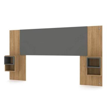 Imagem de Cabeceira Extensível Solteiro Casal com 2 Mesas Lateral Japão V02 Natu