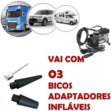 Imagem de Compressor De Ar Veicular Profissional Portátil 12v Carro - COMPREENSO