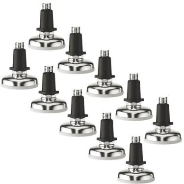 Imagem de Kit 16 Sapata Niveladora + Bucha Pé Nivelador 32mm P/ Móveis - Pezinho