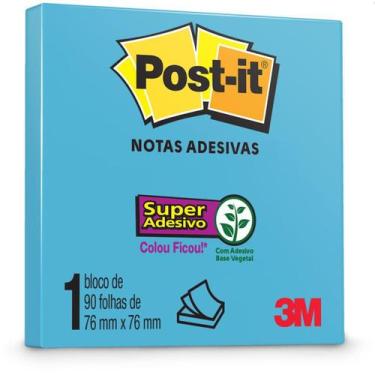 Imagem de Bloco De Recado Post-It 76X76Mm ul Elétrico 90 Folhas - 3M