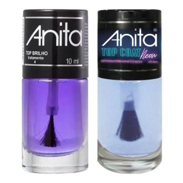 Imagem de Kit Top Coat Brilho + Neon 10ml Anita