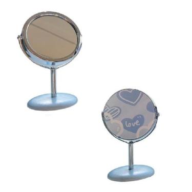 Imagem de Espelho de Mesa Giratorio 360º para Maquiagem 15cm - Mundial, Azul