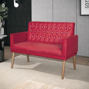 Imagem de Namoradeira Decorativa Lauren para Sala Vermelha - A Z DECOR