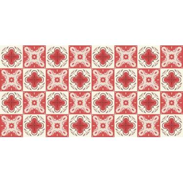 Imagem de Adesivo Azulejo Português - 2 desenhos (VERMELHO E BRANCO) - Leo Publi