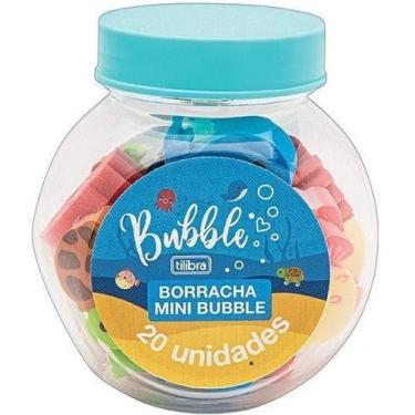 Imagem de Borracha Decorativa Mini Bubble Tilibra Potinho 20 Unidades