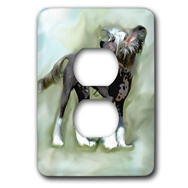 Imagem de 3dRose Tampa de tomada com 2 plugues de crista chinesa lsp_4254_6