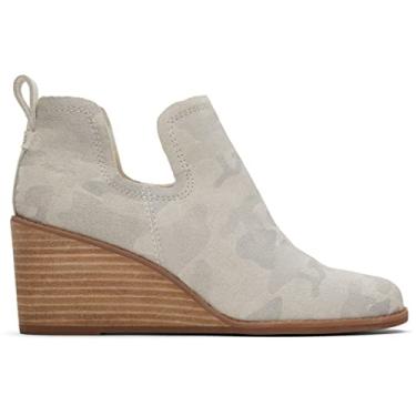 Imagem de TOMS Bota feminina Kallie Cutout, Camurça estampada camuflada de garça, 38