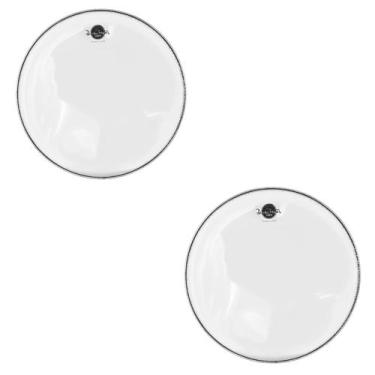 Imagem de Kit 2 Pele Tom Surdo 14 Filme Duplo Luen Dudu Portes DP Double Clear P