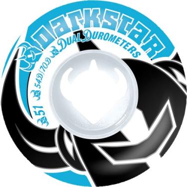 Imagem de Darkstar Roda de ícone (branco/azul neon, 130 cm)