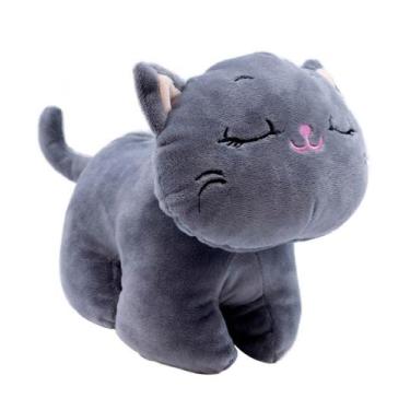 Imagem de Gato De Pelúcia Carinha De Feliz Detalhes Bordado 32Cms - Fofy Toys, C