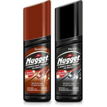Imagem de Polidor de Sapato Líquido Nugget Graxa Brilho Frasco 60ml, Marrom