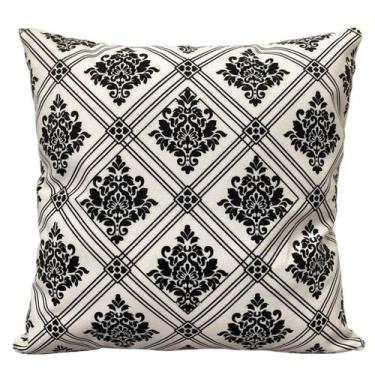 Imagem de Almofada Estampada Damask 40x40cm Preto - FASTLAR