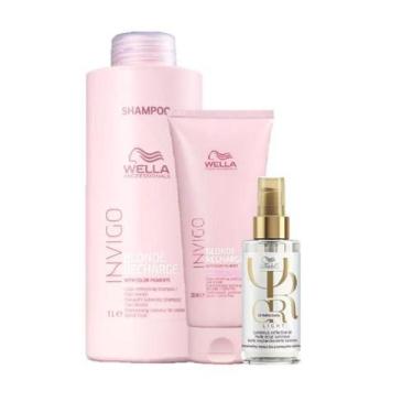 Imagem de Wella Professionals Invigo Blonde Recharge Shampoo 1L Condicionador 20