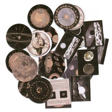 Imagem de Adesivos Decorativo Scrapbook Planner 46 Peças Sistema Solar - Doce Te