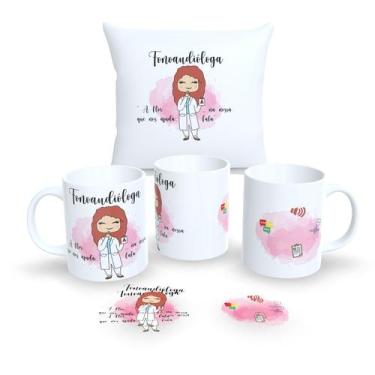 Imagem de Kit Com Almofada 30x30cm e Caneca de Porcelana Profissões Fofas - Esta