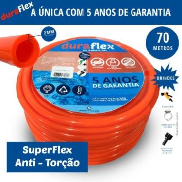 Imagem de Mangueira Anti-torção Siliconada Laranja 70 M Duraflex