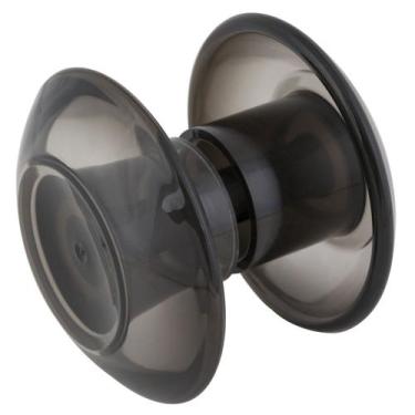 Imagem de Puxador porta de vidro fumê resinado redondo grande com 11cm - Sabra F