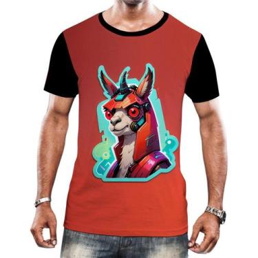Imagem de Camiseta Camisa Tshirt Animais Cyberpunk Lhama Alpaca HD 2 - Enjoy Sho